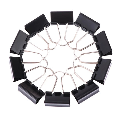 10pcs Black Metal Binder Clips