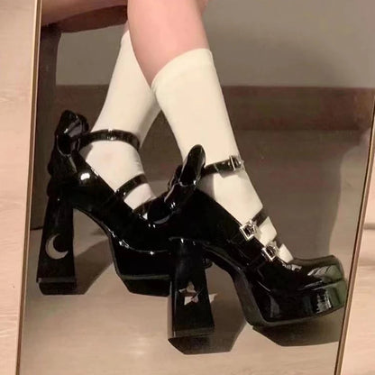 Chunky Platform High Heels