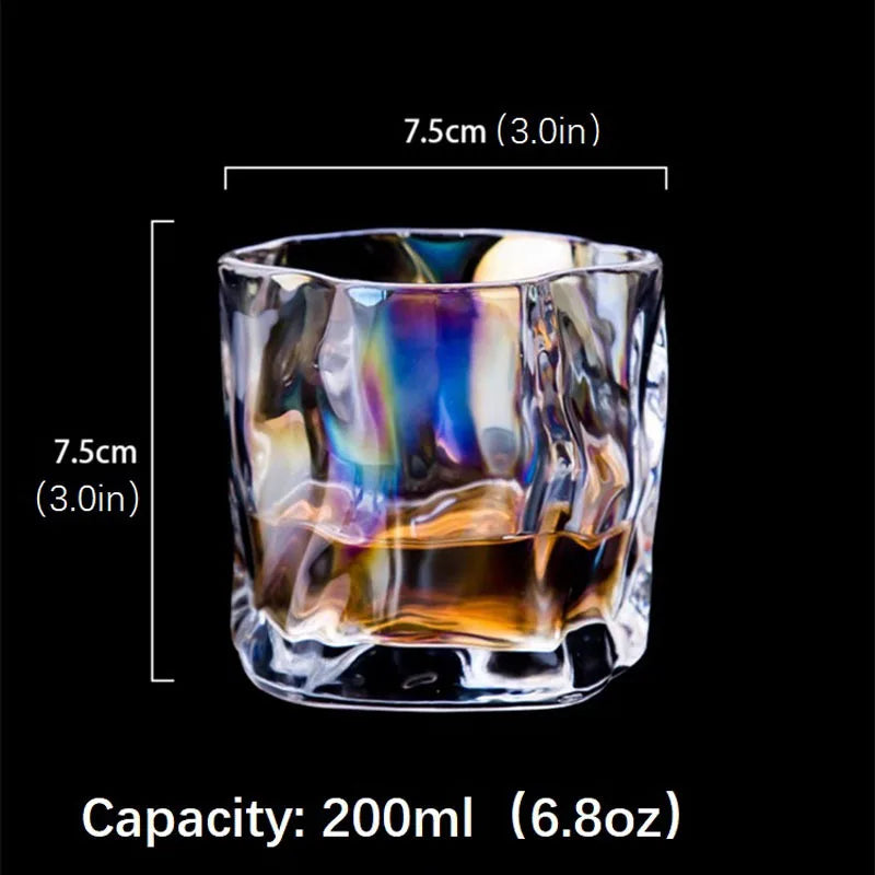 1pc 200ML Premium Whisky Glasses Set An Irregular Twisting Glass Cup