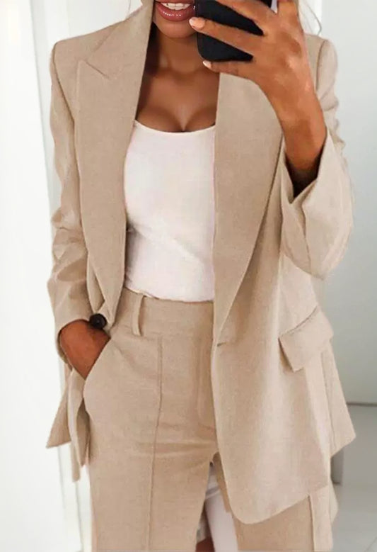 Coat Women's Lapel Slim Fit Suit Cardigan