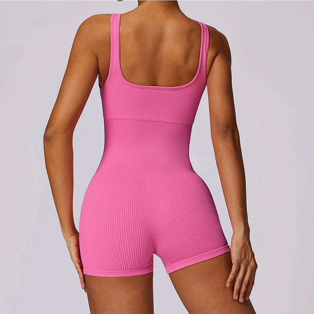 Women's Ribbed Yoga Bodysuit