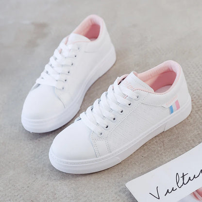 Women's Spring Leather Platform Vulcanized Shoes