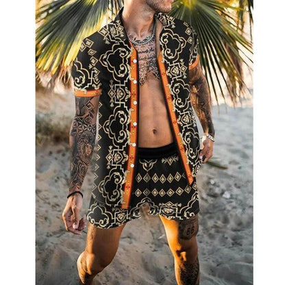 Men Hawaiian 2Pcs Summer Sets