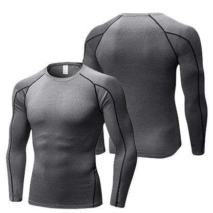 Mens activewear round neck sports compression T-Shirt