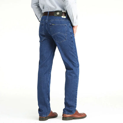 Classic Brand Straight Denim Pants for Men