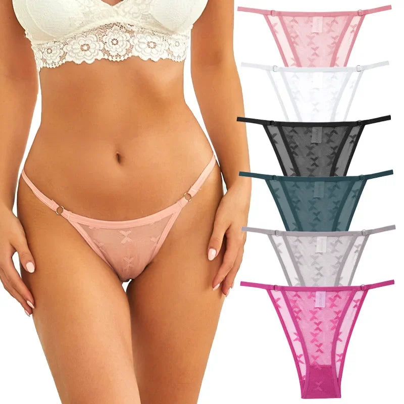 Waist Lace Underwear Thin Lace Seductive Sexy Transparent Women Seamless Low Sexy European Underwe Gauze Size Underwear Triangle