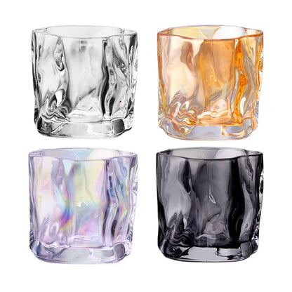 1pc 200ML Premium Whisky Glasses Set An Irregular Twisting Glass Cup