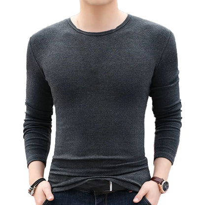 Mens Long Sleeve  T-Shirt Crew Neck