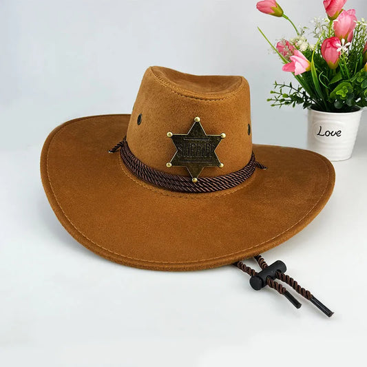 Western Cowboy Hat Retro Sheriff Cap