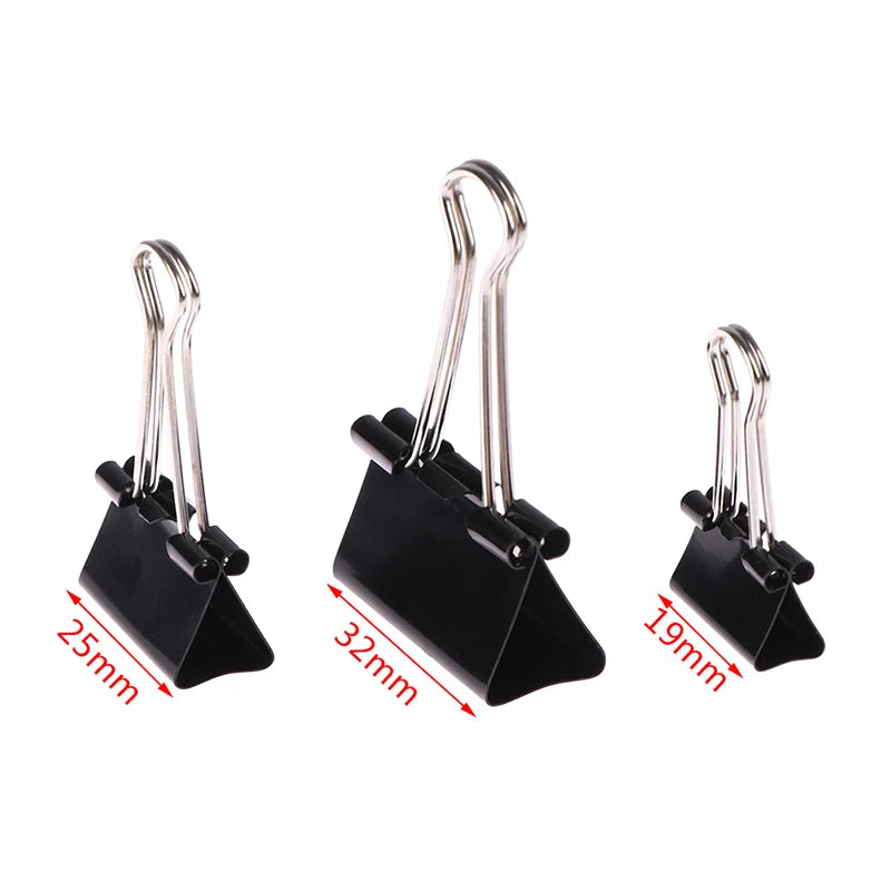 10pcs Black Metal Binder Clips