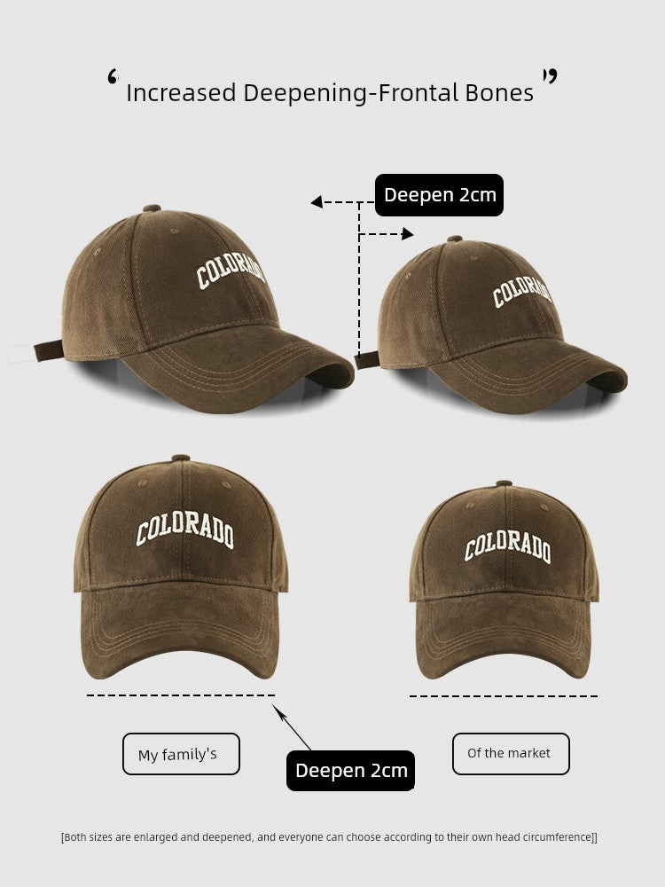 Men's and Women's Baseball Cap with Deep Top and Big Head Circumference