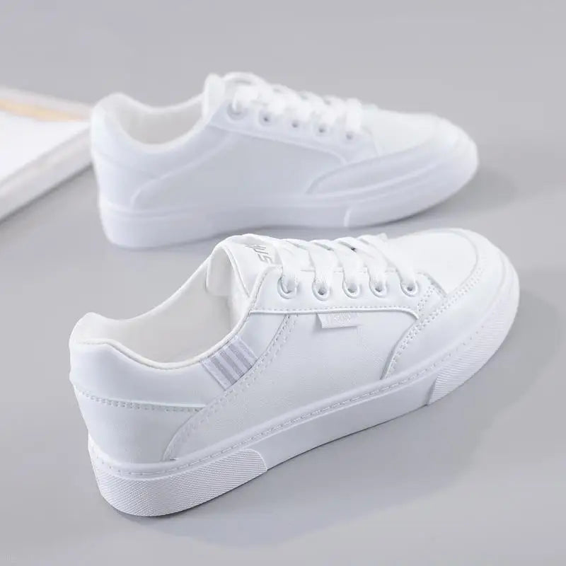 Women's Spring Leather Platform Vulcanized Shoes