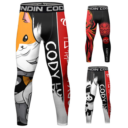 Men's Animal Printed Wrestling Pants