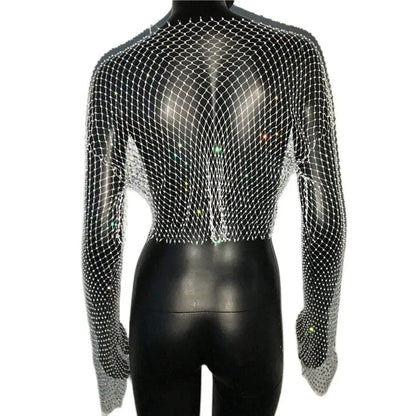 Glitter Fishnet T-Shirt