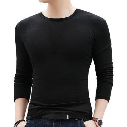 Mens Long Sleeve  T-Shirt Crew Neck