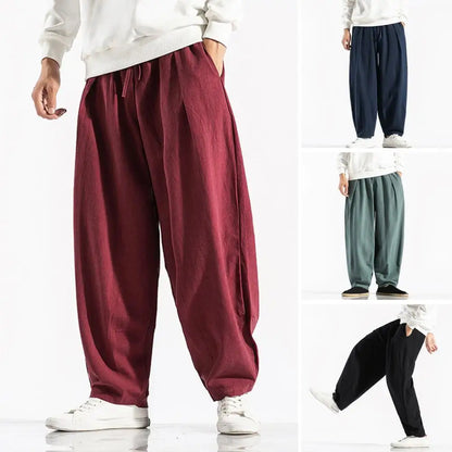 Men Sweatpants Men's Quick-drying Harem Pants with Elastic Waist Breathable Gym Training Sweatpants for Jogging Workouts Wide