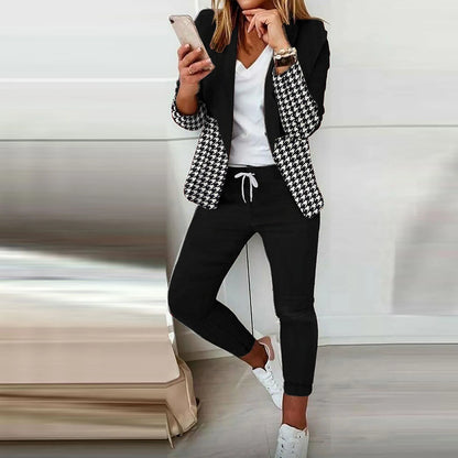 Women Blazer And Guard Pants Sets