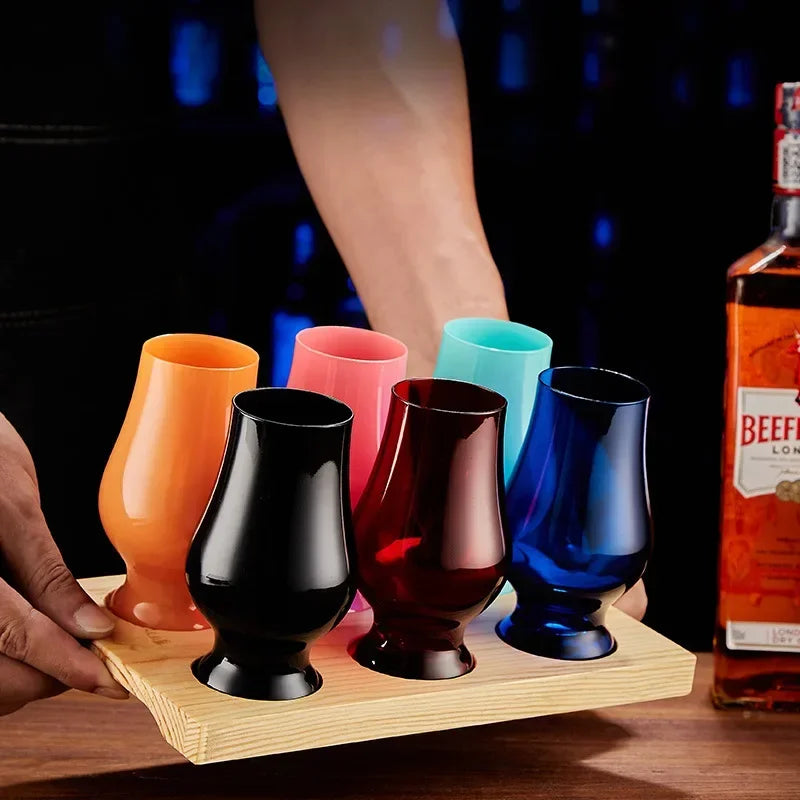 Multicolor 190ml lead-free whiskey glass