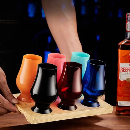 Multicolor 190ml lead-free whiskey glass