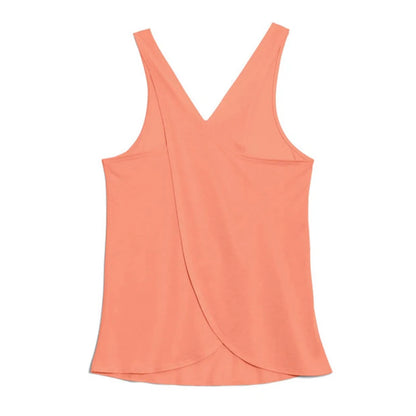 Women's Activewear: Solid Wrap Back Sports Tank Tops