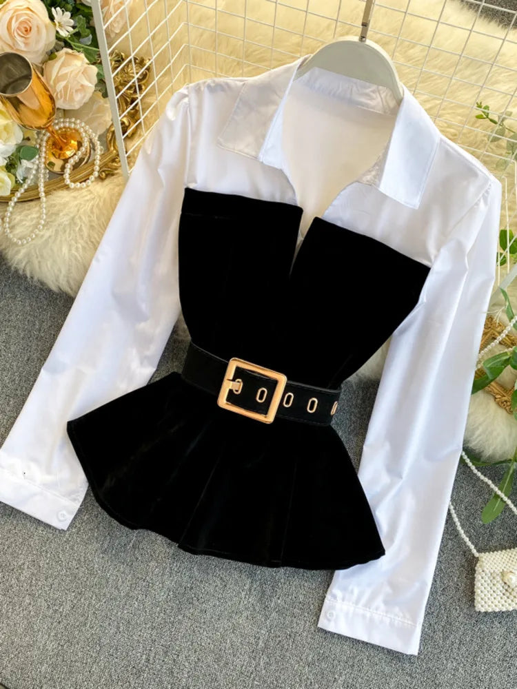 Long Sleeve Velvet Two Piece Set