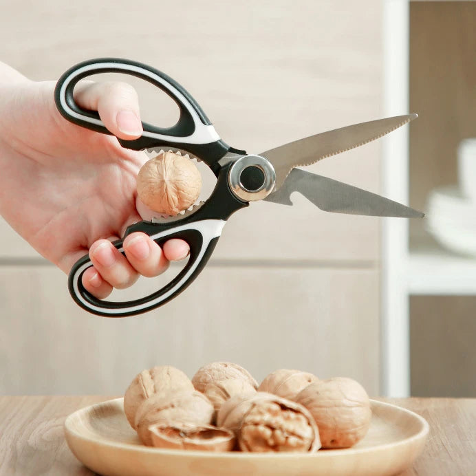 Multifunctional Kitchen Scissors with Plastic Handle