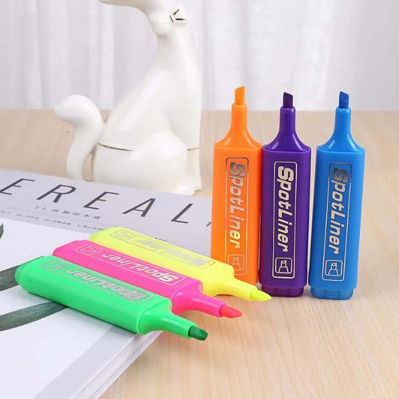 Highlighter MP-460 Water-based Pigment Single Head 6-Color Marker Pen Head Pen Note Pen Stationery Office school supplies