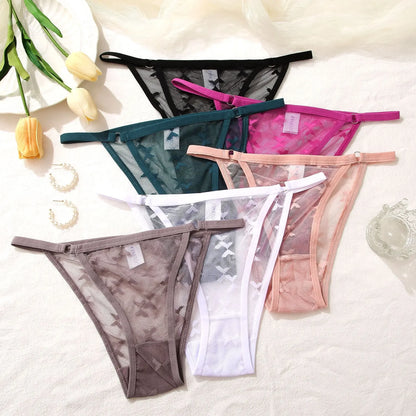 Waist Lace Underwear Thin Lace Seductive Sexy Transparent Women Seamless Low Sexy European Underwe Gauze Size Underwear Triangle