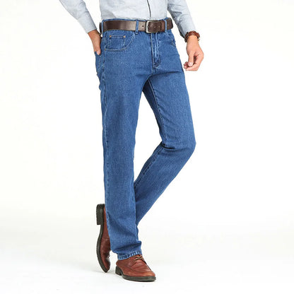 Classic Brand Straight Denim Pants for Men