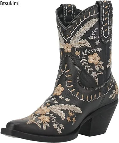 Embroidered Western Boots For Women