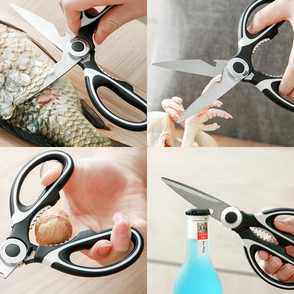 Multifunctional Kitchen Scissors with Plastic Handle