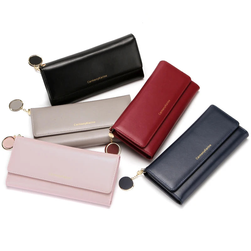 Women Long Tri-fold Wallet Purse