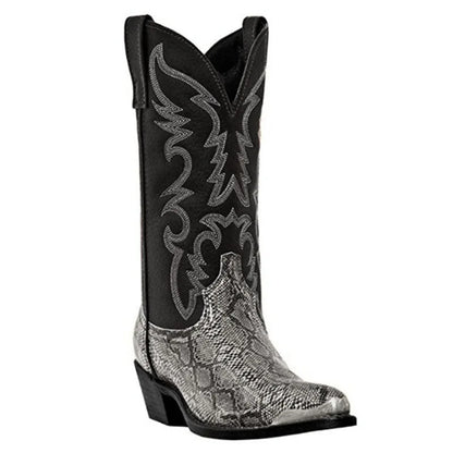 Men's Snake Pattern Cowboy Boots