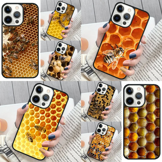 Bumble Bee Honeycomb Honey Phone Case Cover for iPhone