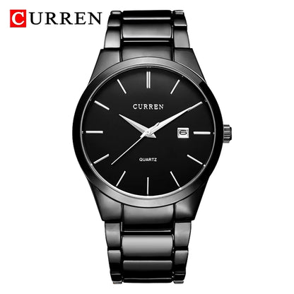 Slim Steel Strap Waterproof Watch for Man