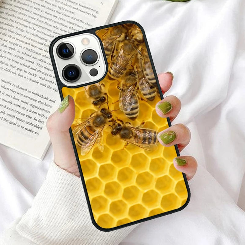 Bumble Bee Honeycomb Honey Phone Case Cover for iPhone