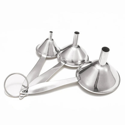 3 Pcs/Set Stainless Steel Mini Funnels