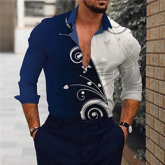 Floral Men's Long Sleeve Shirts