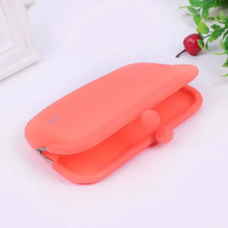 New Candy Color Rubber Silicone Coin Pouch Purse