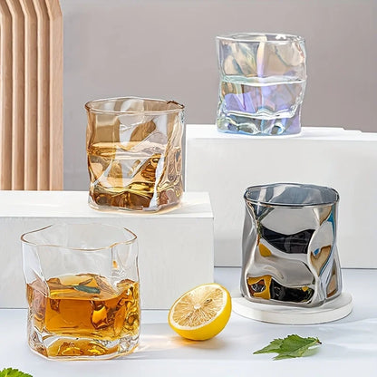 1pc 200ML Premium Whisky Glasses Set An Irregular Twisting Glass Cup