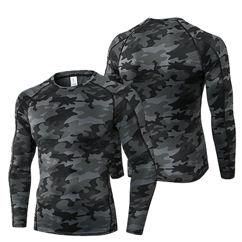 Mens activewear round neck sports compression T-Shirt