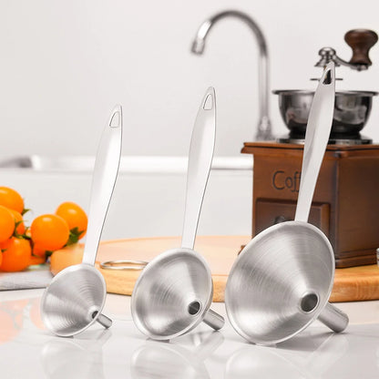 3 Pcs/Set Stainless Steel Mini Funnels