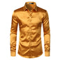 Slim Fit Men's Silk Dress Shirts