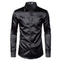 Slim Fit Men's Silk Dress Shirts