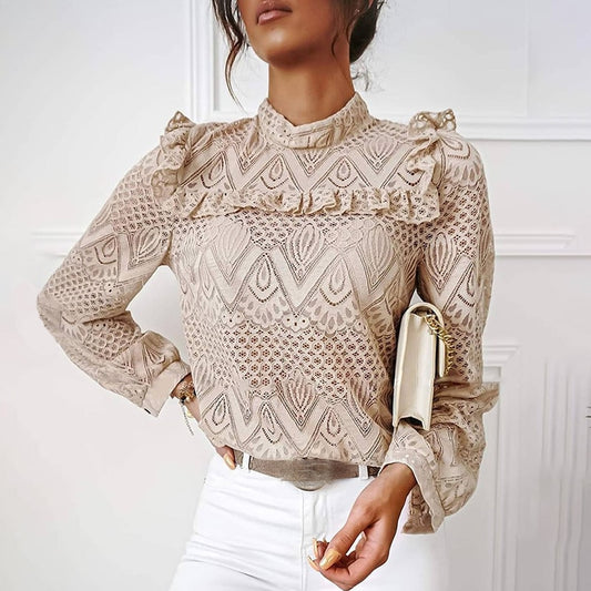 Long Sleeve Lace Top- Casual wear