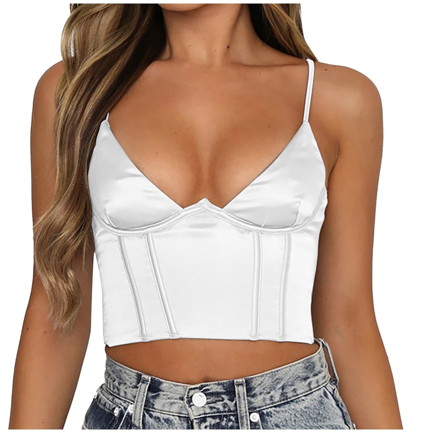 Summer spaghetti strap Crop Tops