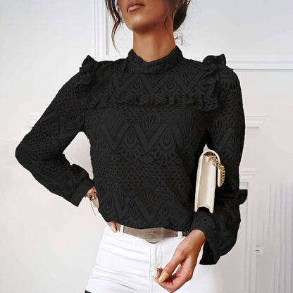 Long Sleeve Lace Top- Casual wear