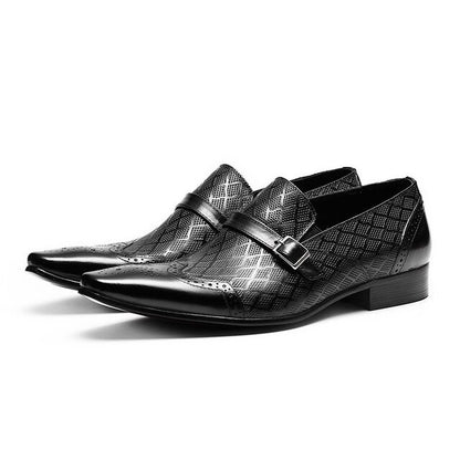 Leather Handmade Black Formal Men's Shoe