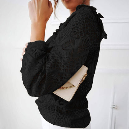 Long Sleeve Lace Top- Casual wear