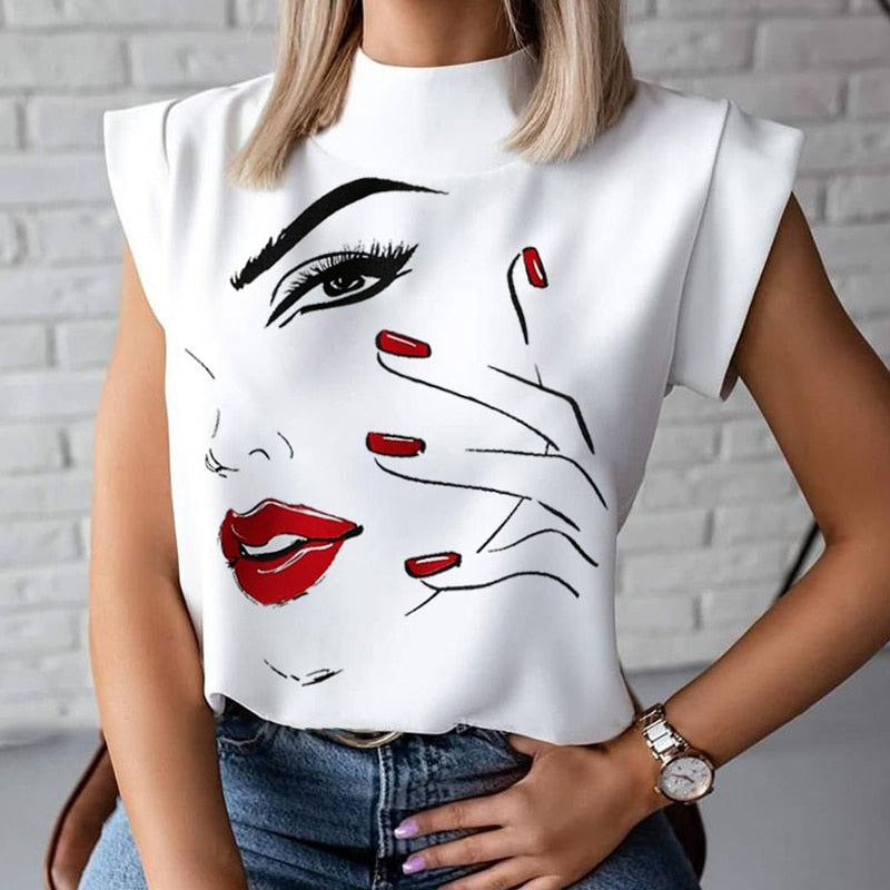 Women's Elegant Print Tops